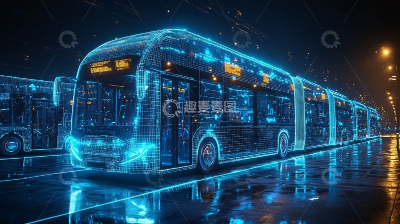 高清大图下载【趣麦麦图】未来公交车