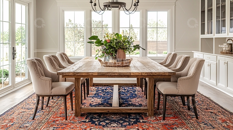 高清大图下载【趣麦麦图】乡村风格长方形餐桌