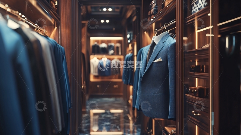 高清大图下载【趣麦麦图】高端男士衣帽间