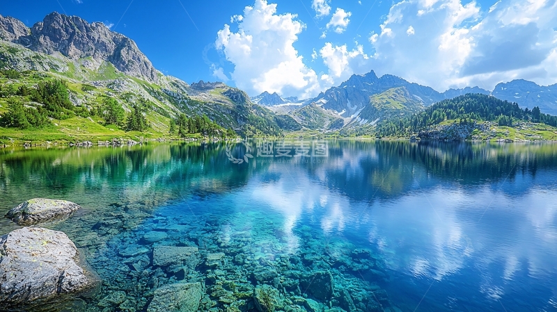 高清大图下载【趣麦麦图】山清水秀的湖泊风景