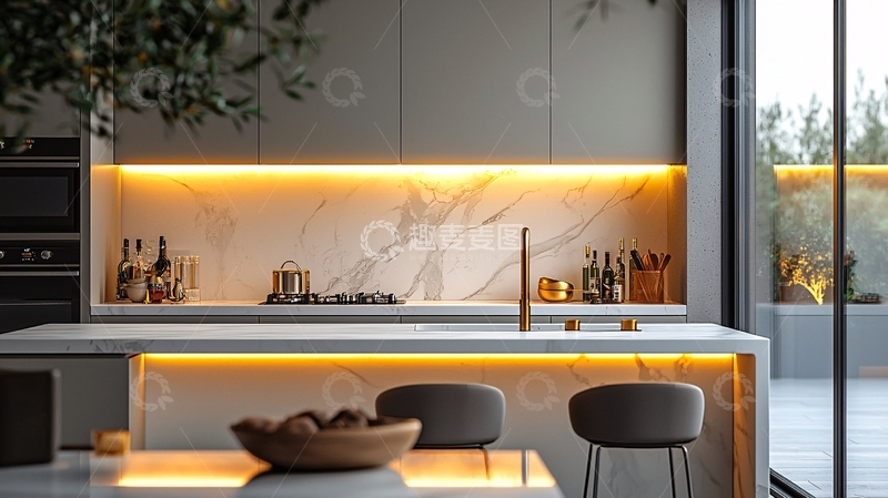 高清大图下载【趣麦麦图】现代极简厨房设计