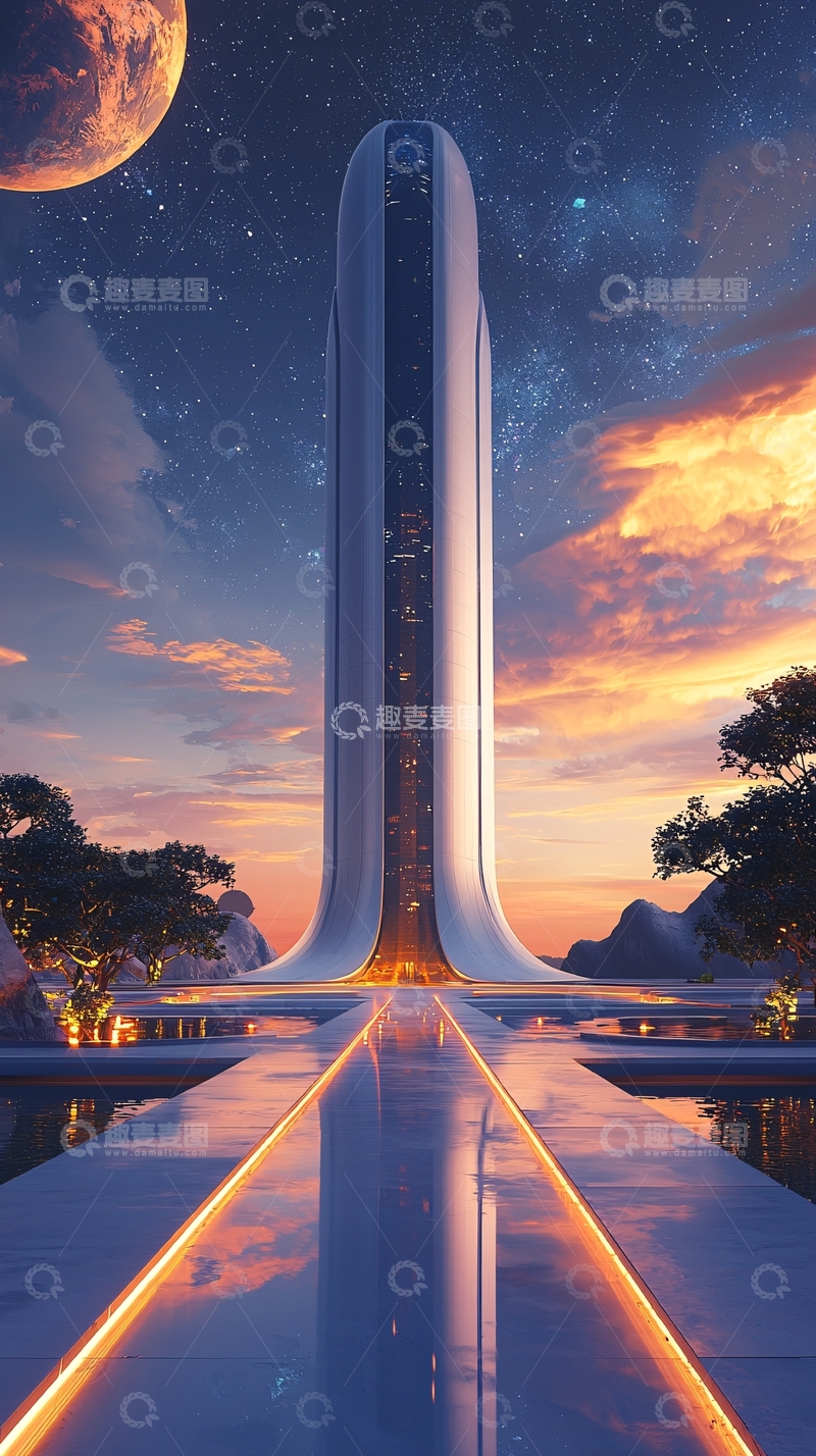 高清大图下载【趣麦麦图】未来科技感建筑