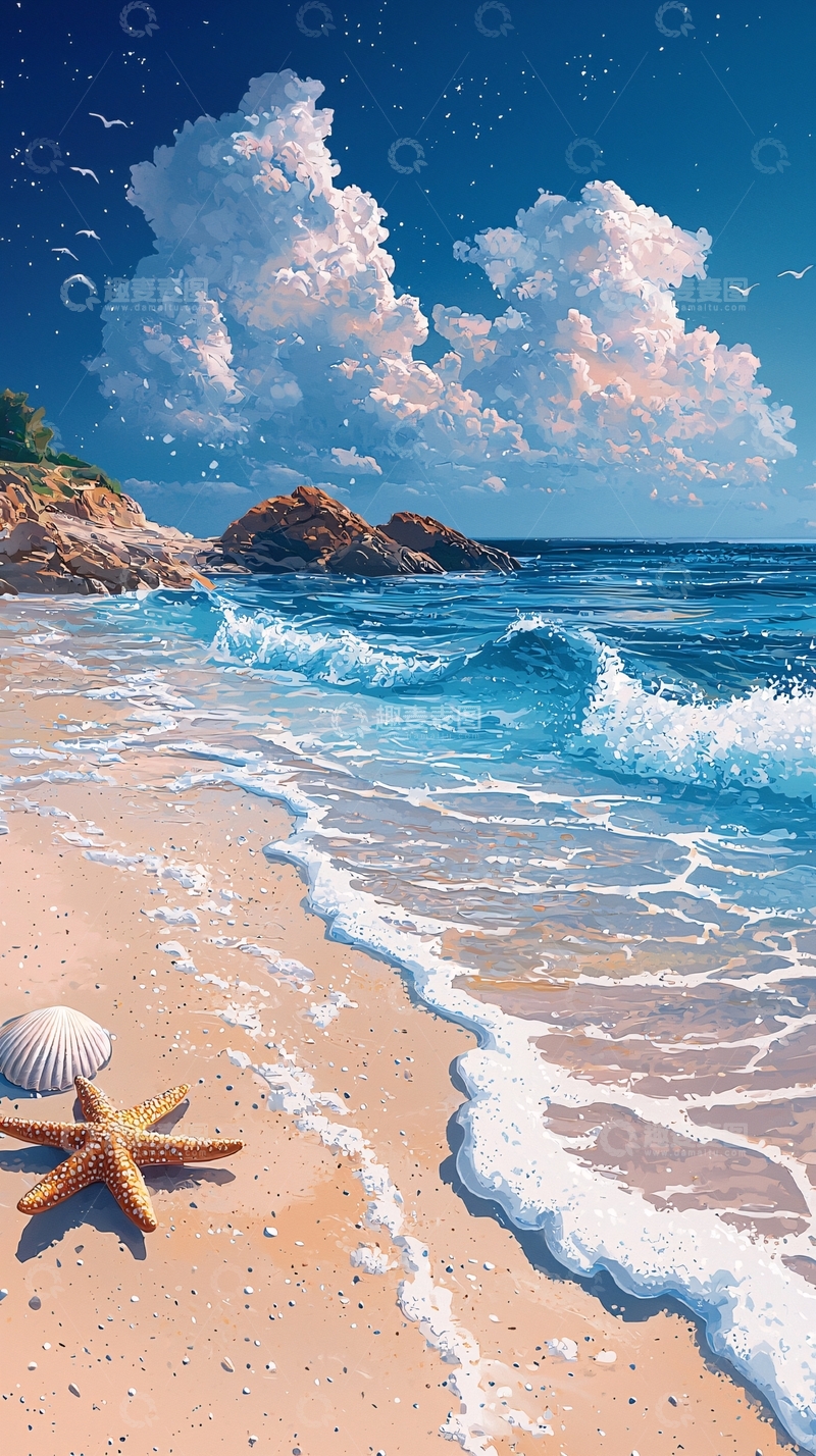 高清大图下载【趣麦麦图】海滩风景