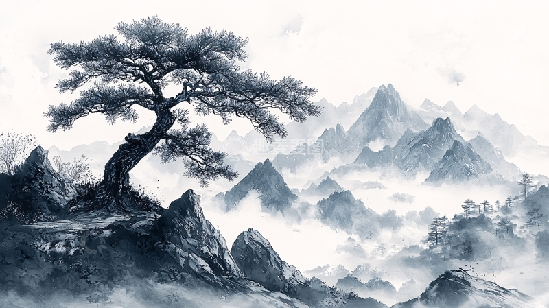 高清大图下载【趣麦麦图】水墨画