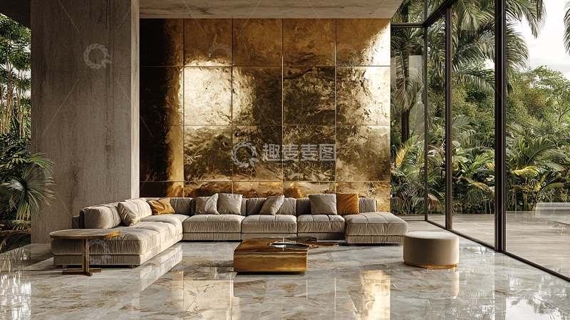 高清大图下载【趣麦麦图】现代轻奢客厅