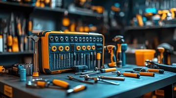 工具箱在工作台上