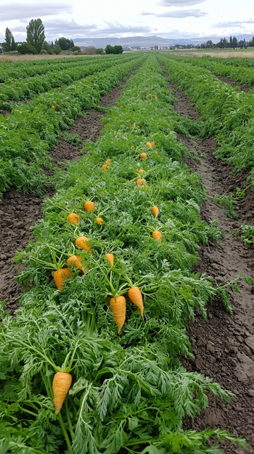 田间成熟的胡萝卜