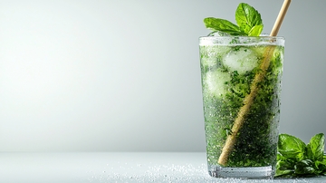 清爽罗勒冰饮
