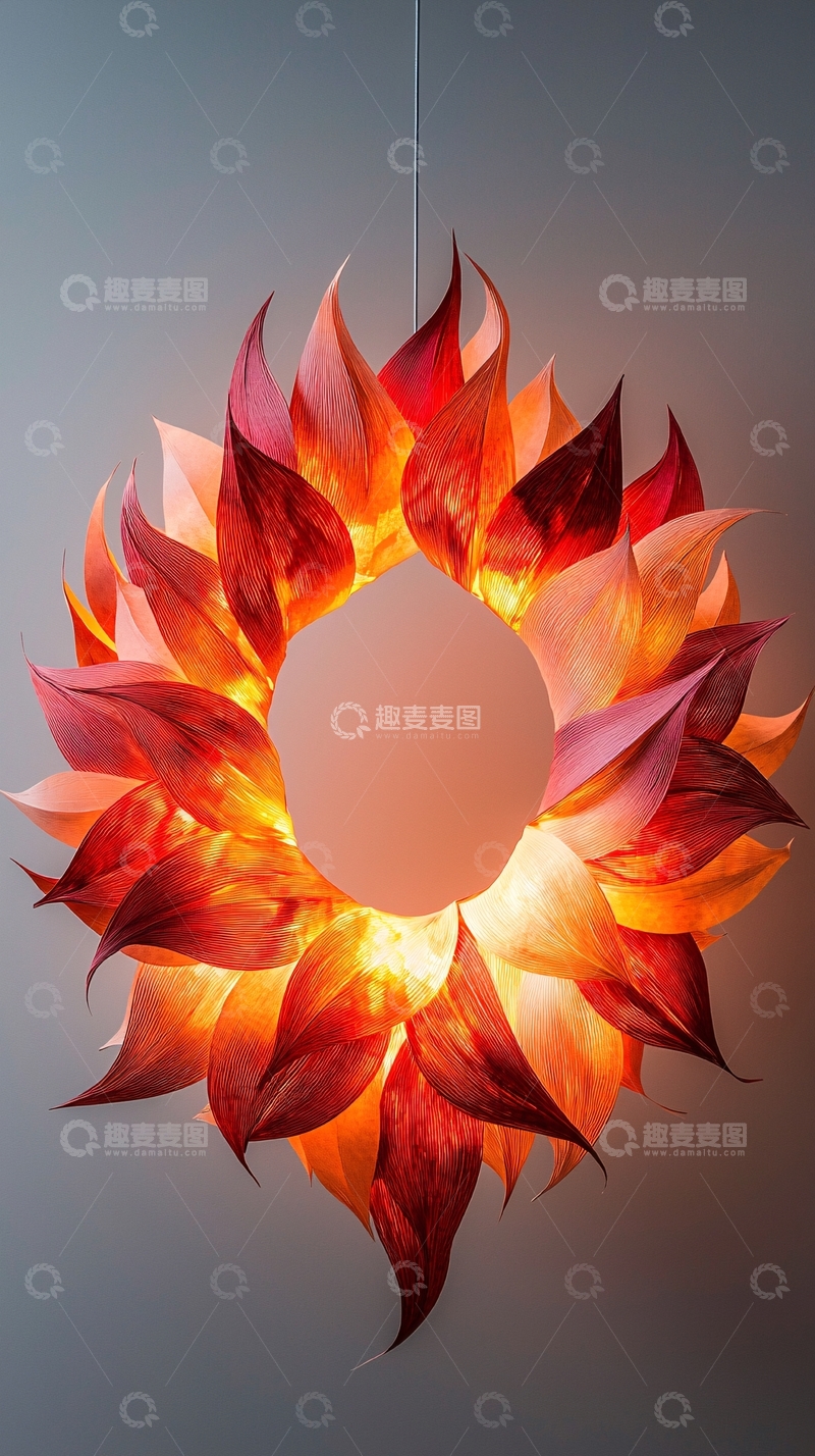 高清大图下载【趣麦麦图】花瓣状吊灯