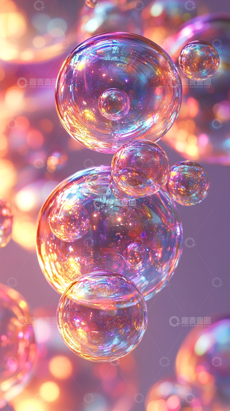 高清大图下载【趣麦麦图】彩色泡泡