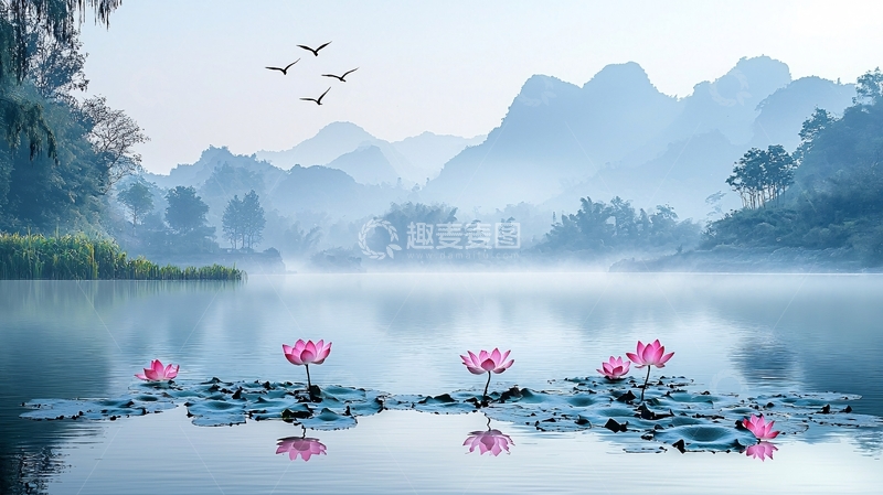 高清大图下载【趣麦麦图】水墨山水画238