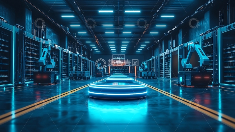 高清大图下载【趣麦麦图】未来科技感工业厂房