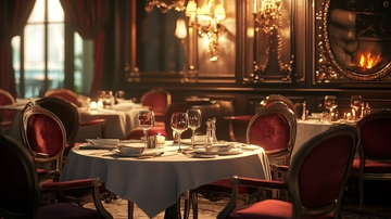 奢华复古餐厅室内场景