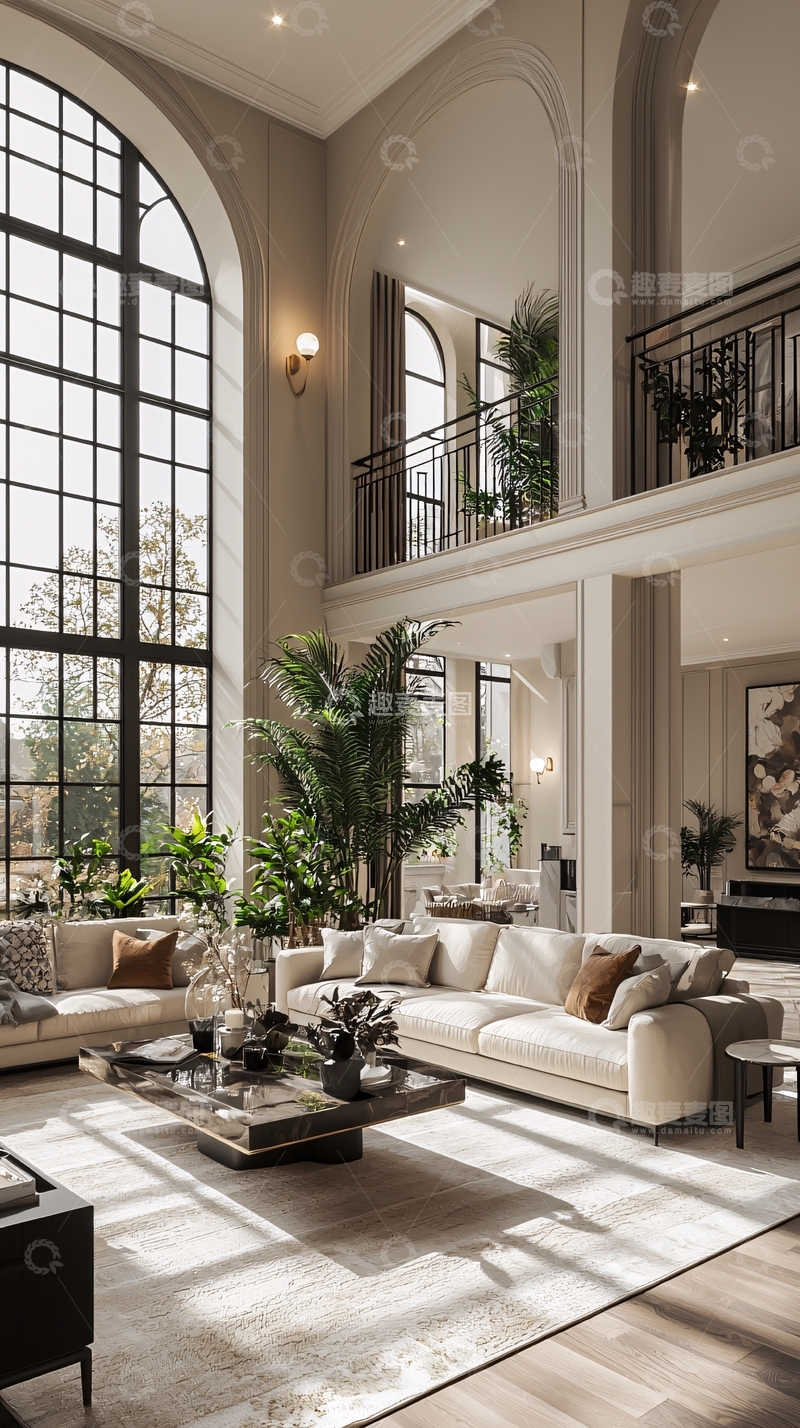 高清大图下载【趣麦麦图】高端大气别墅客厅