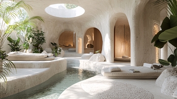 极简风室内温泉水疗中心