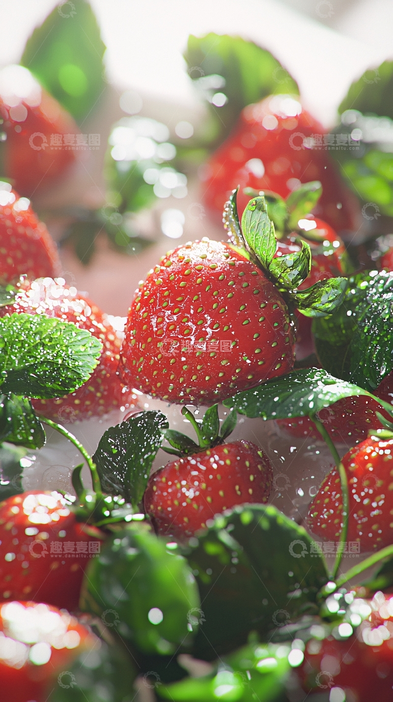 高清大图下载【趣麦麦图】新鲜草莓1