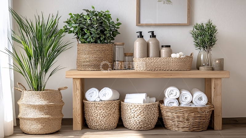高清大图下载【趣麦麦图】整洁浴室用品台面