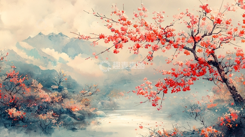 高清大图下载【趣麦麦图】水墨画山水