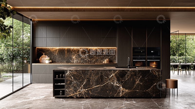高清大图下载【趣麦麦图】现代极简风格厨房