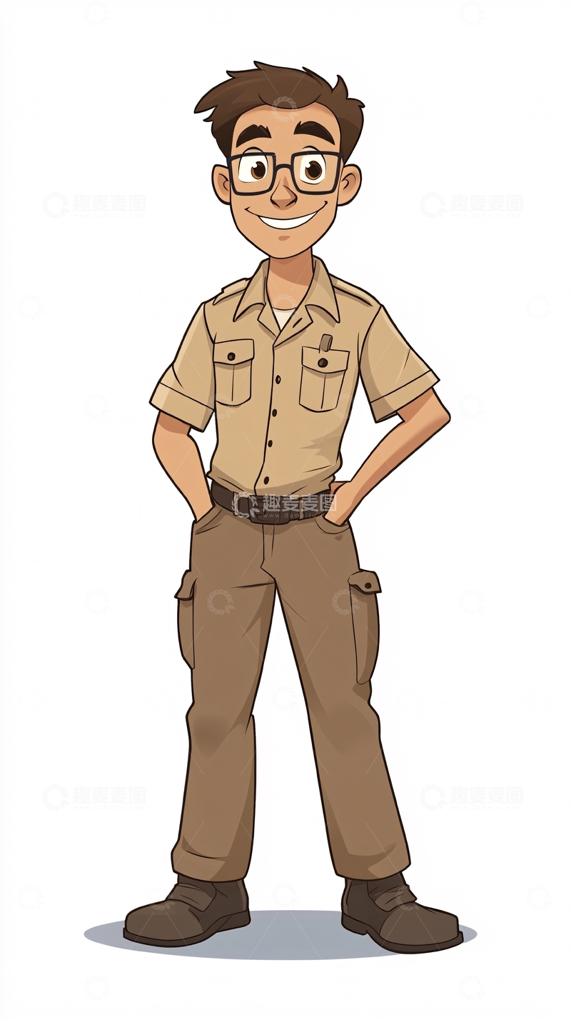 高清大图下载【趣麦麦图】卡通男孩