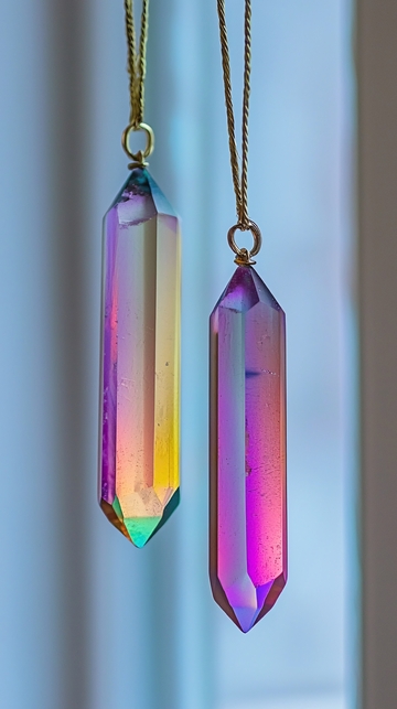 彩虹水晶吊坠