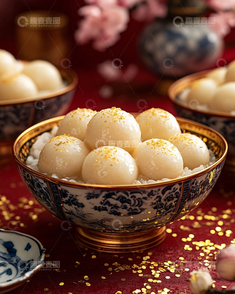 高清大图下载【趣麦麦图】元宵节汤圆