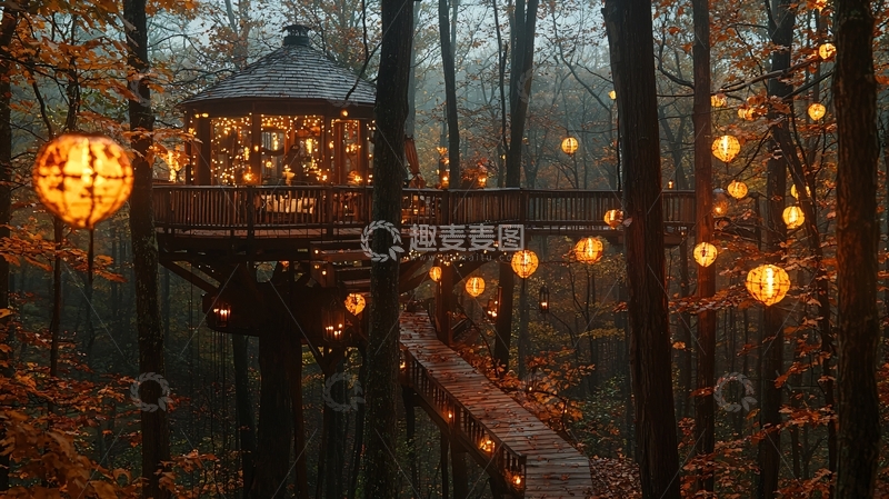 高清大图下载【趣麦麦图】树屋