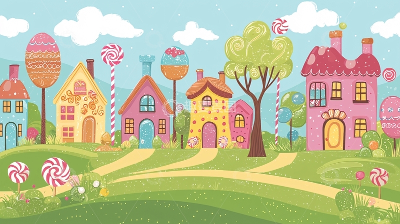 高清大图下载【趣麦麦图】糖果屋