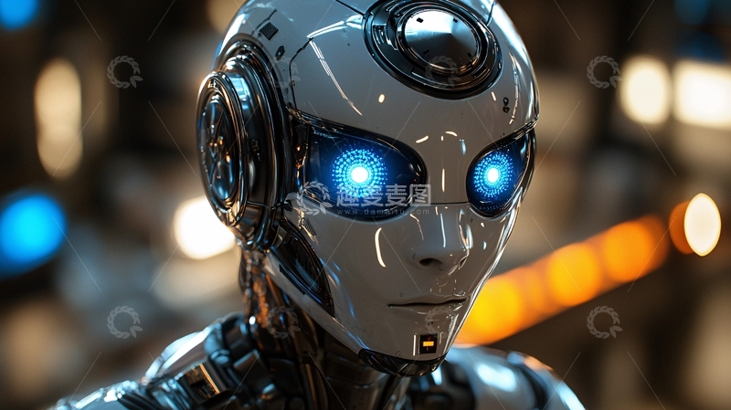 高清大图下载【趣麦麦图】未来感机器人特写