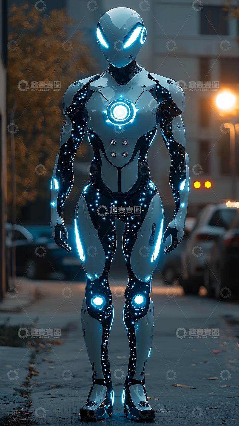 高清大图下载【趣麦麦图】未来科技感机器人