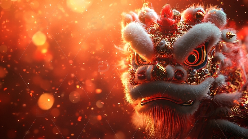 高清大图下载【趣麦麦图】舞狮