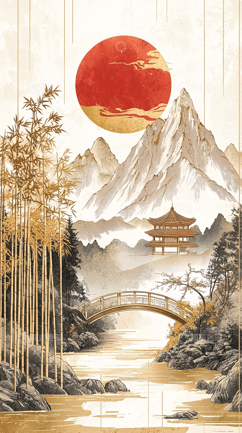 高清大图下载【趣麦麦图】水墨山水画236