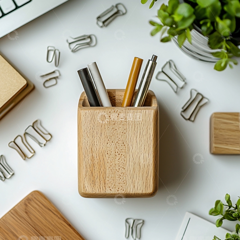 高清大图下载【趣麦麦图】办公桌面文具整洁摆放
