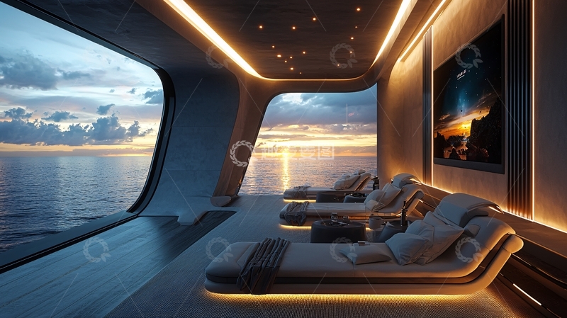 高清大图下载【趣麦麦图】海景未来主义室内设计