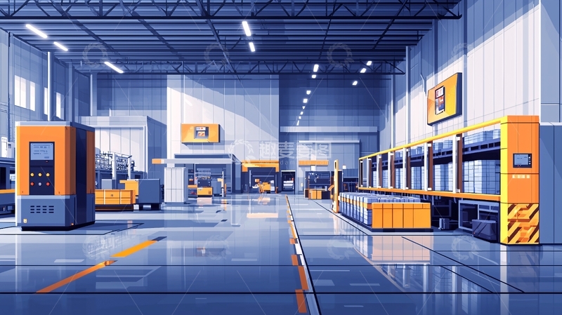 高清大图下载【趣麦麦图】现代化智能仓储物流中心