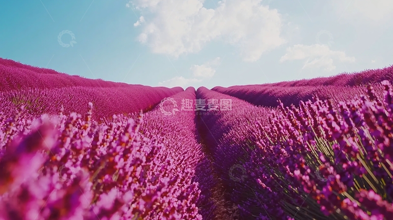 高清大图下载【趣麦麦图】梦幻薰衣草花田