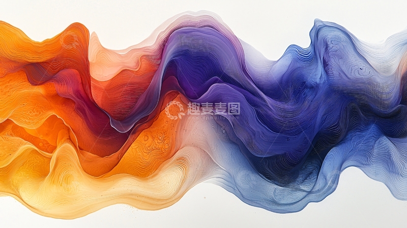 高清大图下载【趣麦麦图】抽象流体色彩