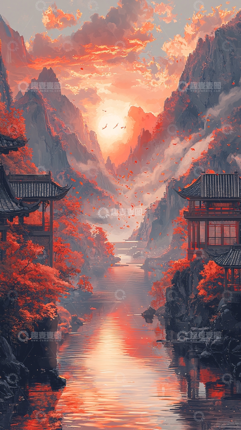 高清大图下载【趣麦麦图】山水画卷