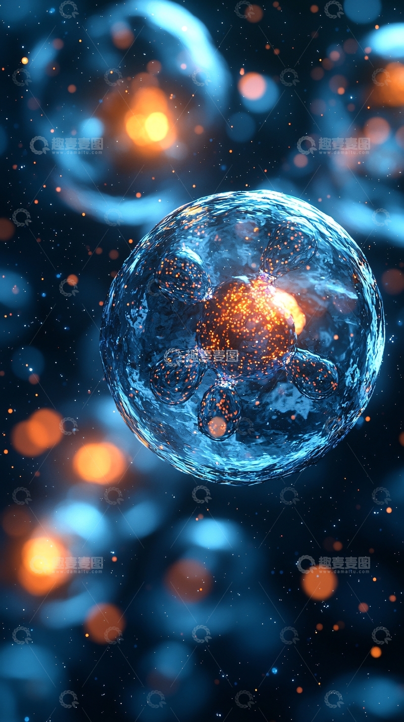 高清大图下载【趣麦麦图】细胞内部发光