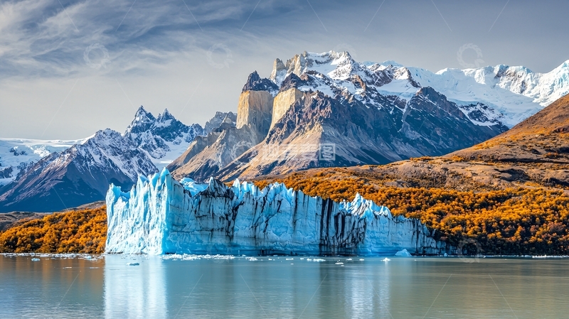 高清大图下载【趣麦麦图】巴塔哥尼亚冰川湖泊山脉