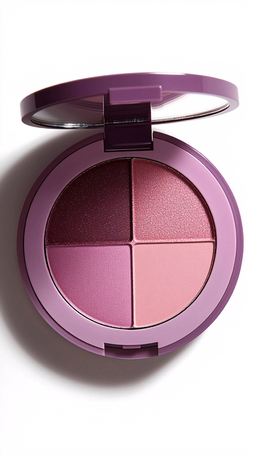 紫色四色眼影盘