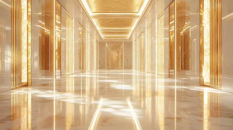 高清大图下载【趣麦麦图】金色走廊