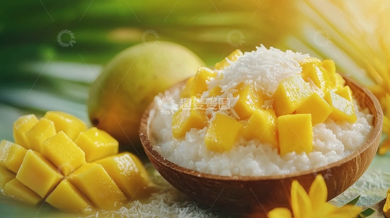 高清大图下载【趣麦麦图】芒果糯米饭