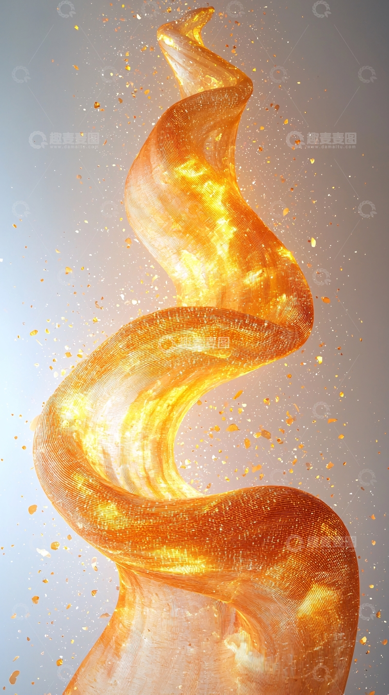 高清大图下载【趣麦麦图】金色流体漩涡