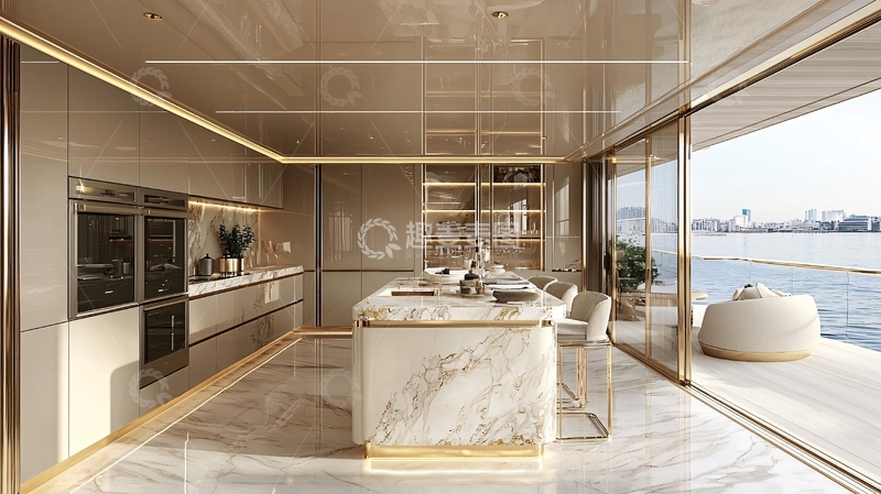 高清大图下载【趣麦麦图】豪华游艇厨房设计