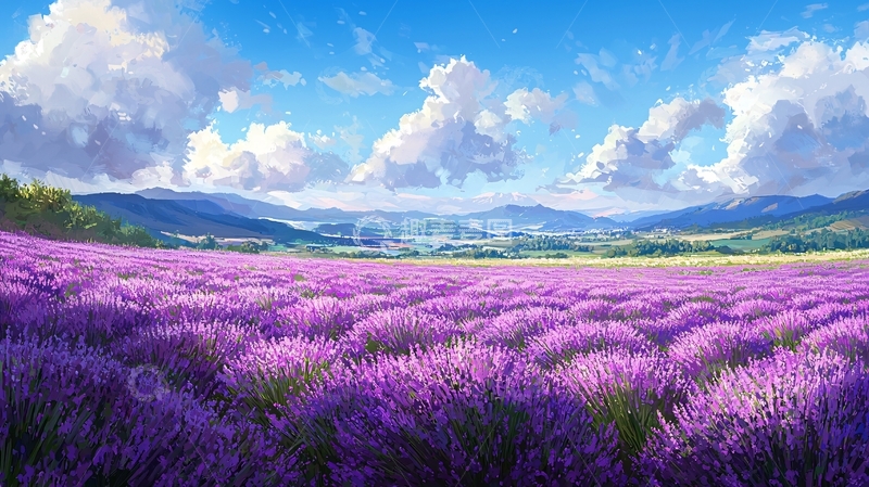 高清大图下载【趣麦麦图】薰衣草田园风景