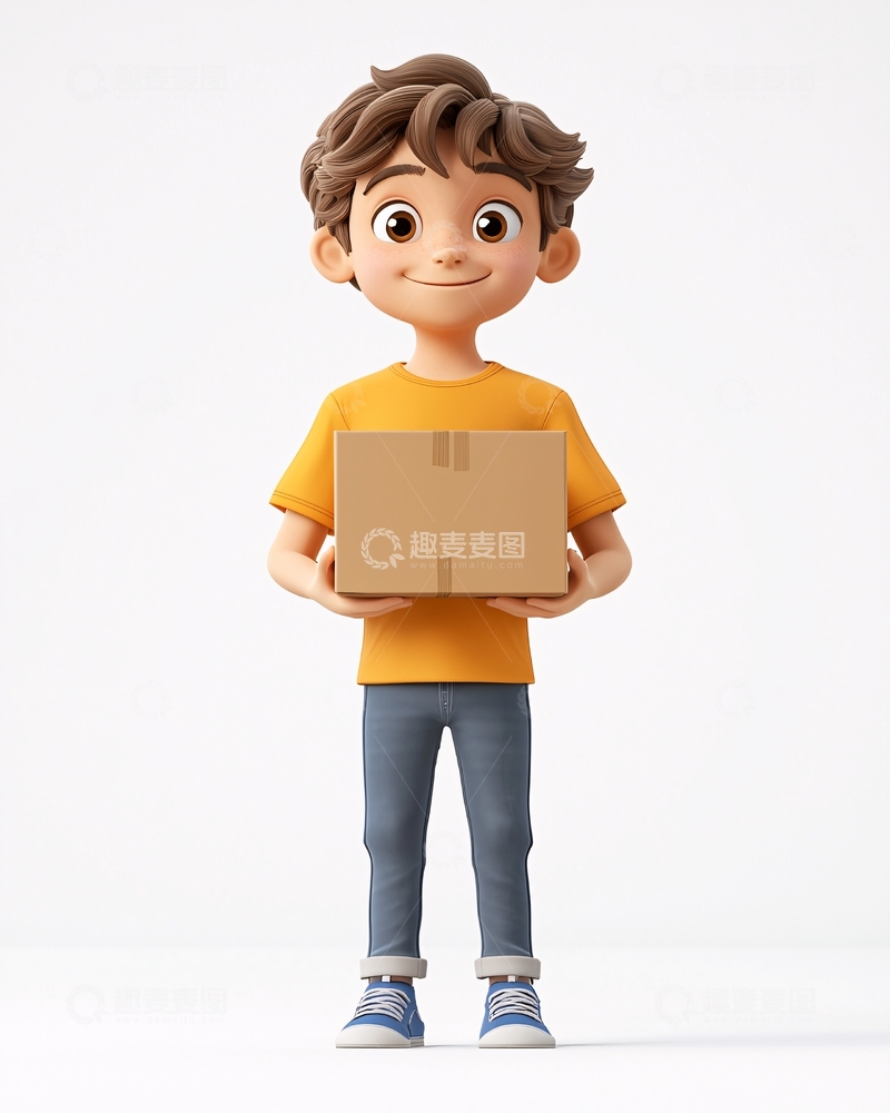 高清大图下载【趣麦麦图】卡通男孩