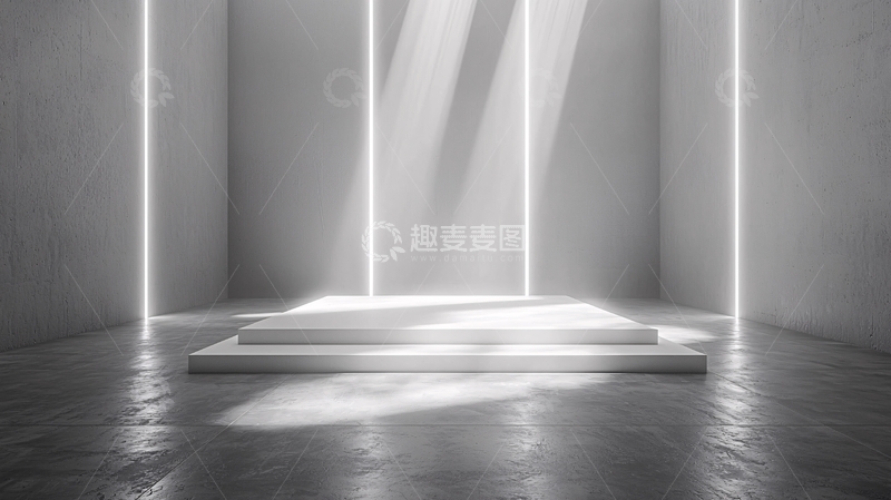 高清大图下载【趣麦麦图】极简白色空间展示台