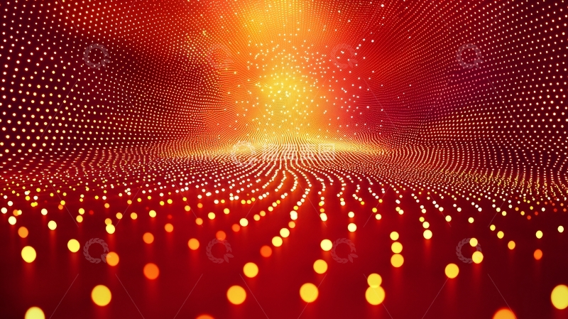 高清大图下载【趣麦麦图】红色粒子光效背景