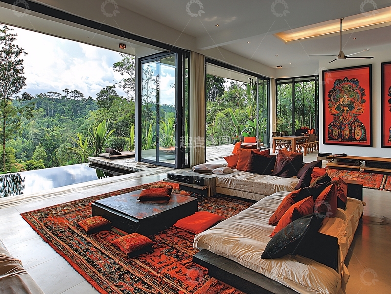 高清大图下载【趣麦麦图】现代简约别墅客厅